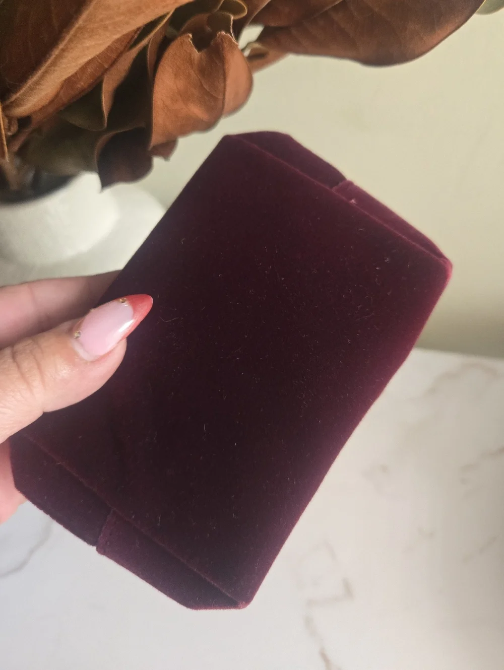 NWT Yves Saint Laurent Beauty Burgundy Velvet Toiletry Pouch